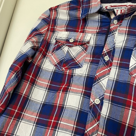 GUESS Plaid Striped Button Down - Picture 2 of 5